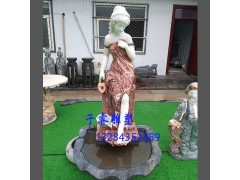 歐式雕塑拼色西方人石雕，戶外裝飾