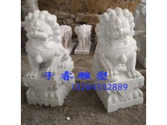天安門蹲獅漢白玉雕刻石獅子廠家，