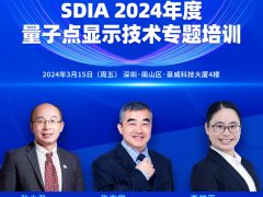 SDIA2024年首場活動即將開啟，3月15日量子點顯示技術培訓等你來！